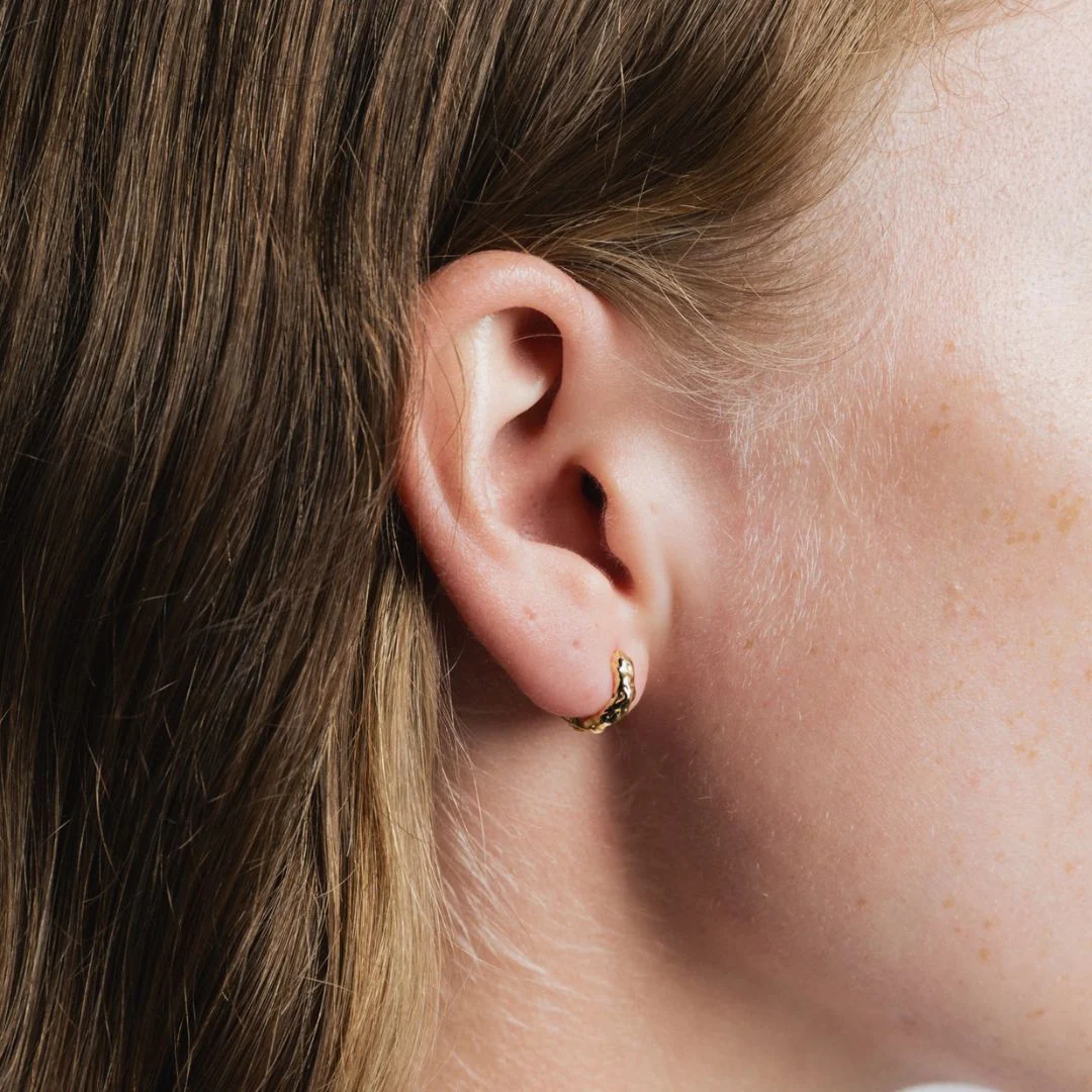 Organic Huggie Hoops - Image 3