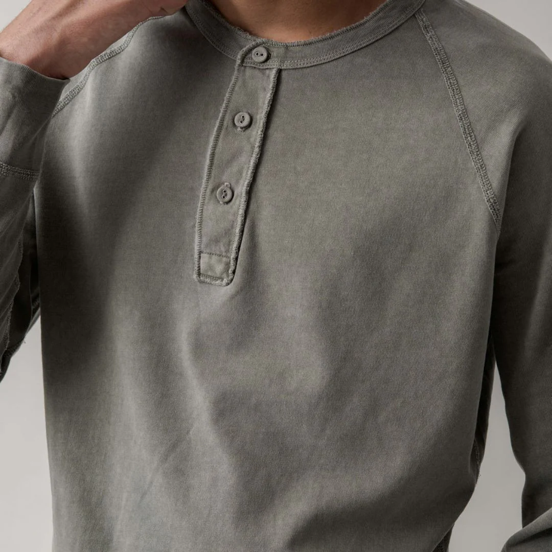 Organic Recycled Jersey Henley (Petrol) - Image 2