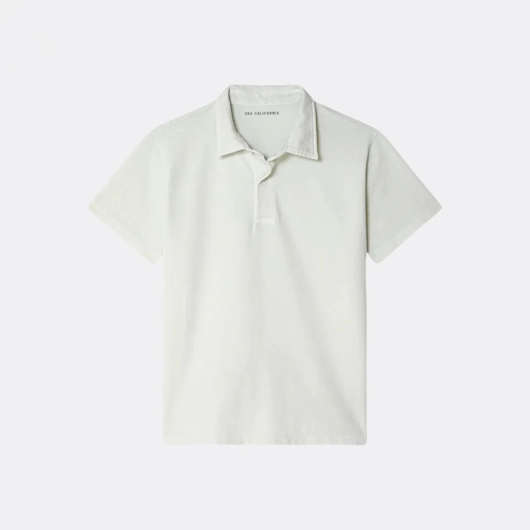 Organic Recycled Jersey Polo (Salt)