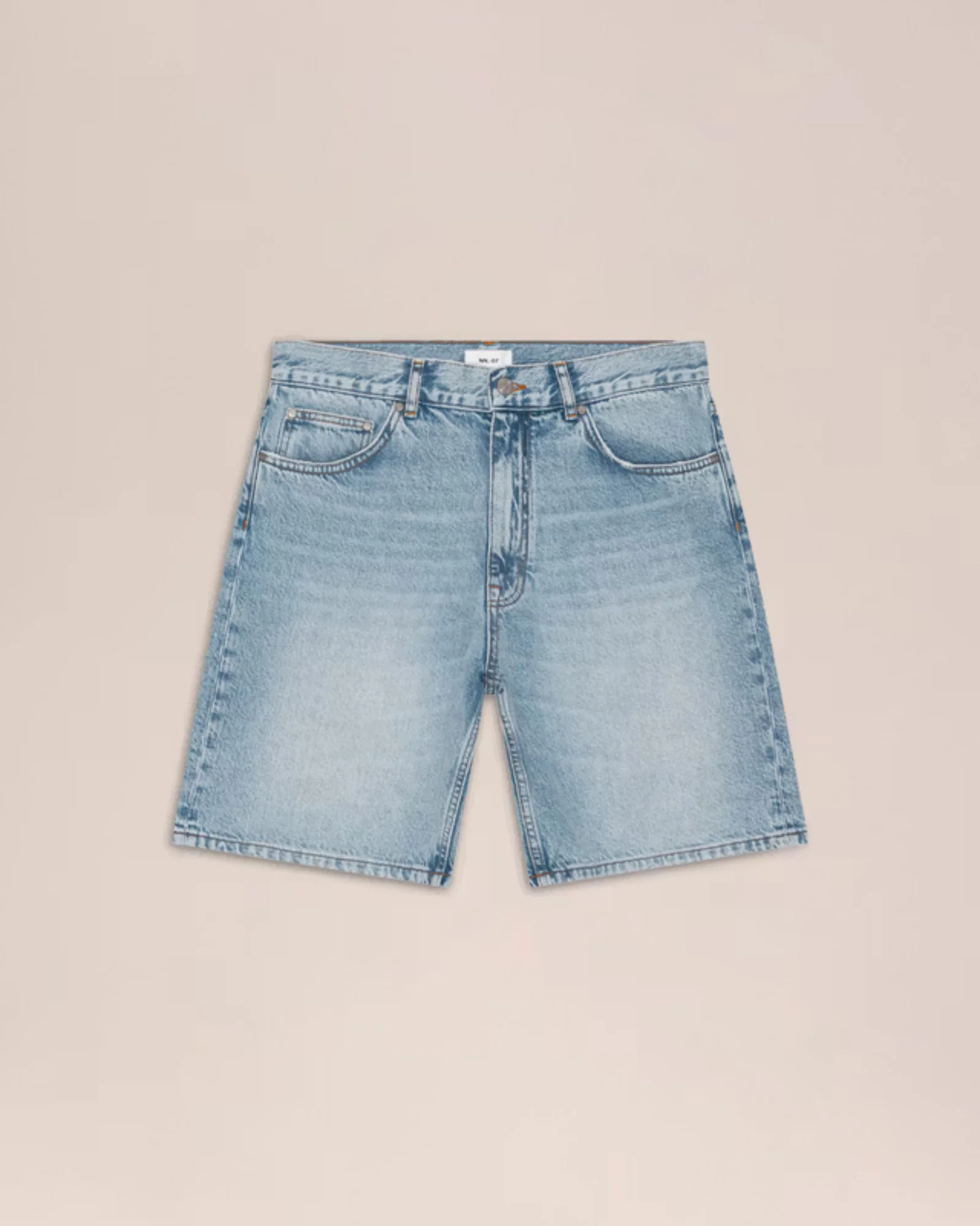 Otis 1882 Heavy Organic Cotton Shorts (Light Blue Washed) - Image 5