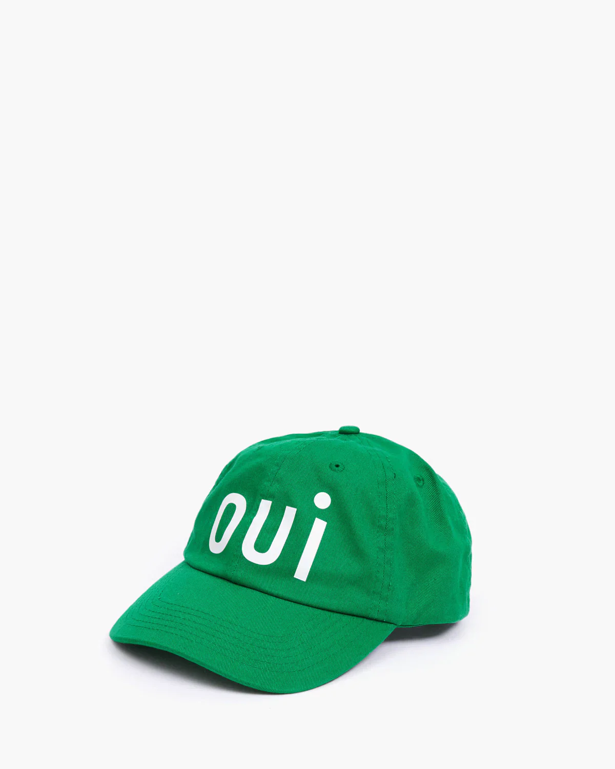 "Oui" Baseball Hat (Green) - Image 3