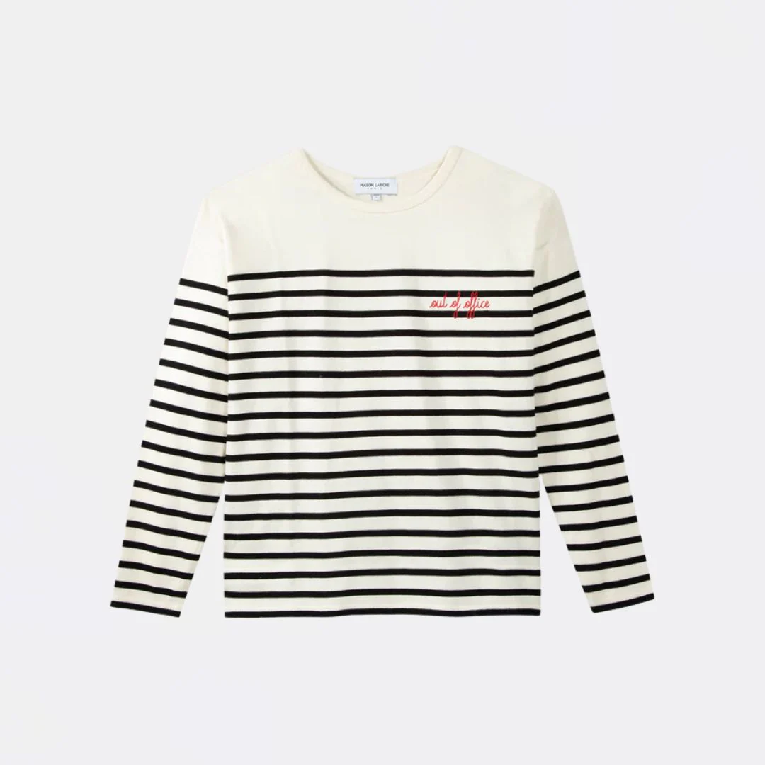 "Out Of Office" Montpar Sailor Shirt (Ivory Black)