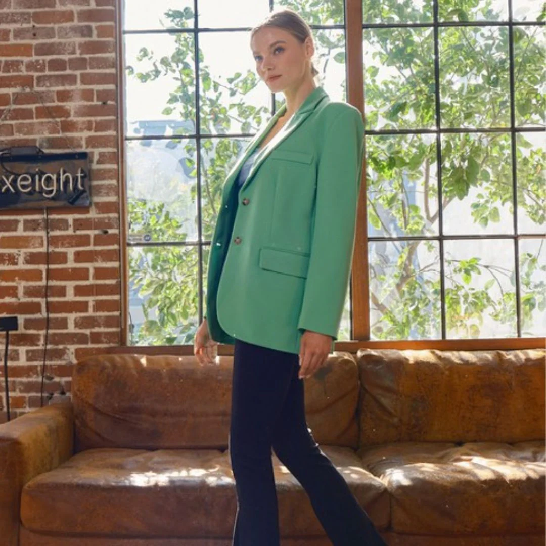Oversized Blazer (Green) - Image 3