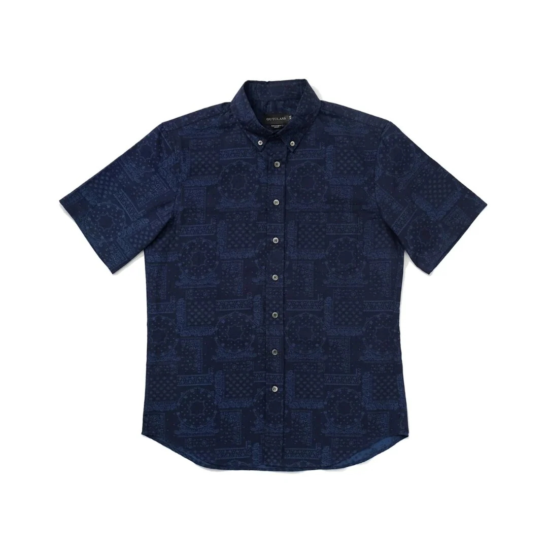Paisley SS Shirt (Indigo)