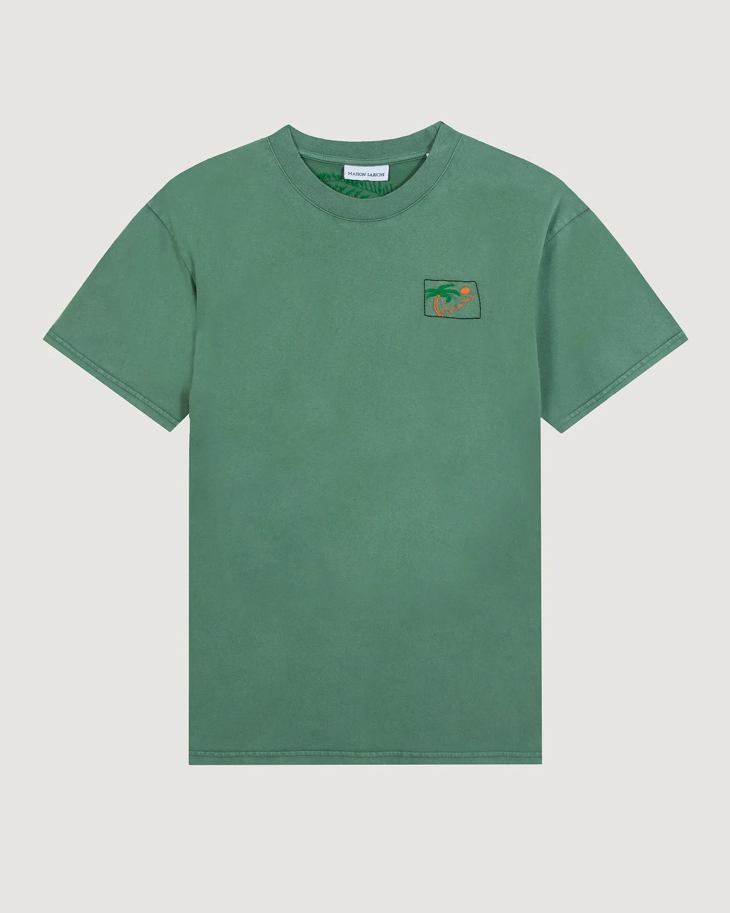 "Palm Tree" Patureau T-Shirt (Dark Ivy Washed)