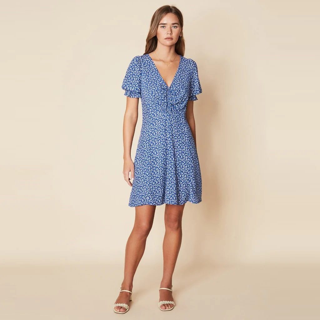 Palma Mini Dress (Maddy Floral Blue)