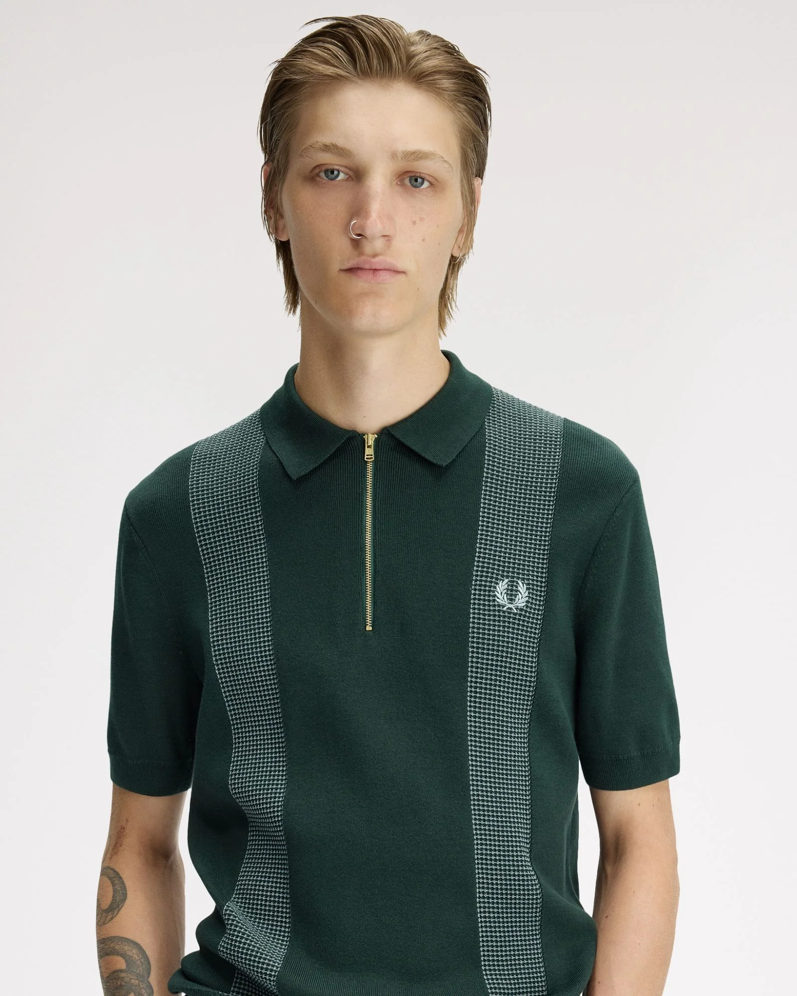 Panel Detail Knitted Shirt (Grassroots) - Image 4