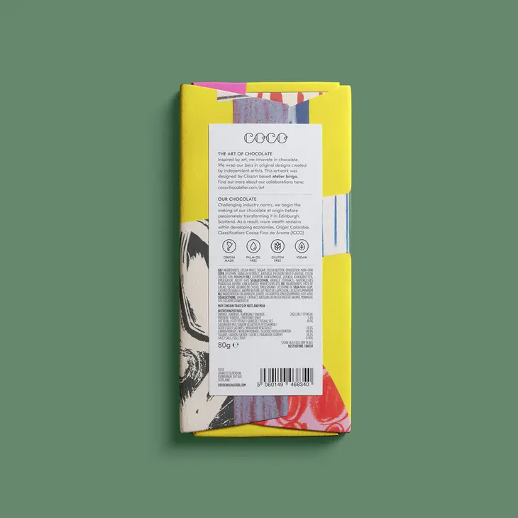 Passion Fruit Dark Chocolate Bar (80g) - Image 2