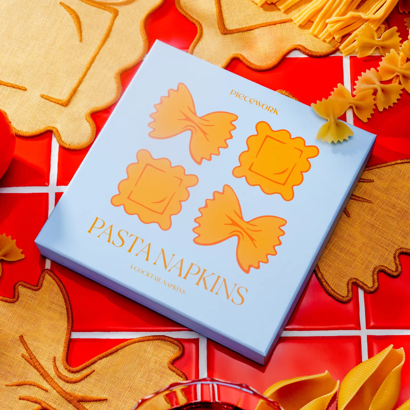 Pasta Cocktail Napkins (Set of 4) - Image 2