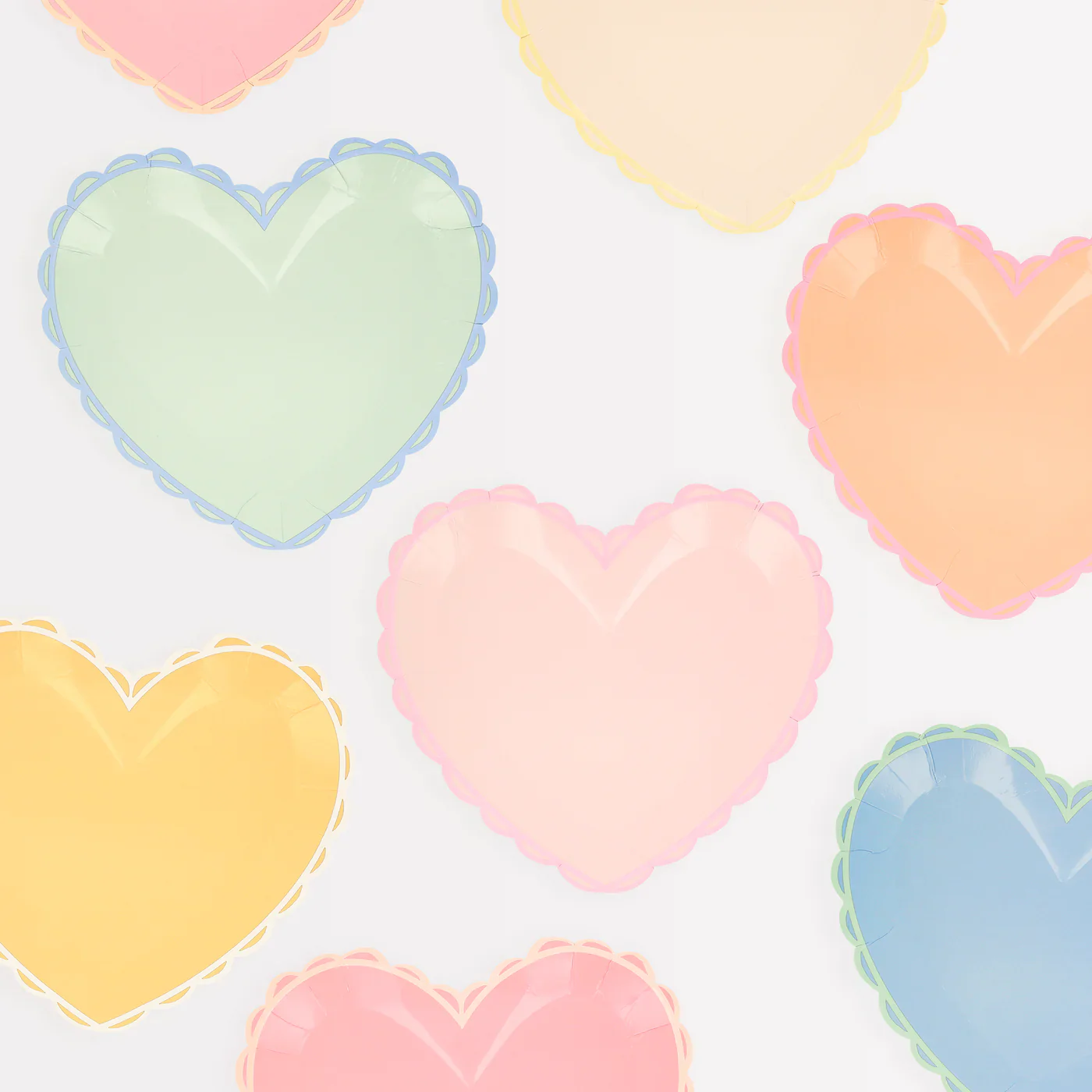 Pastel Heart Large Plates