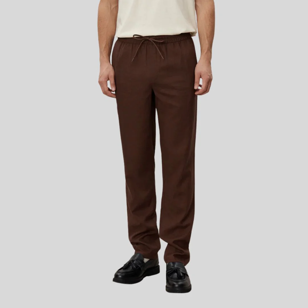 Patrick Linen Pants (Ebony Brown)