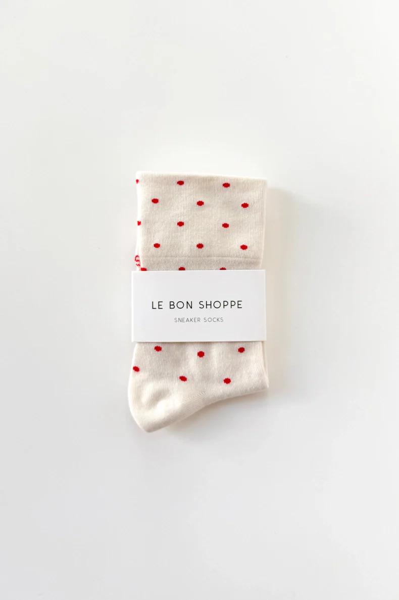 Polka Dot Patterned Sneaker Socks - Image 8