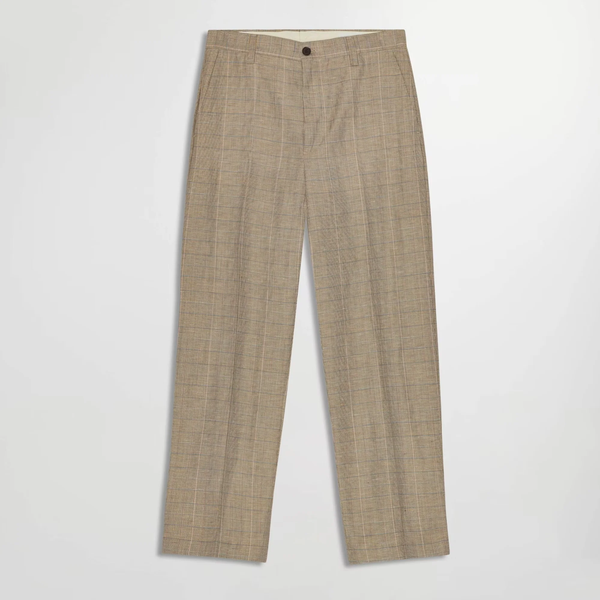 Paw 1918 Linen Blend Pant (Brown Check) - Image 6