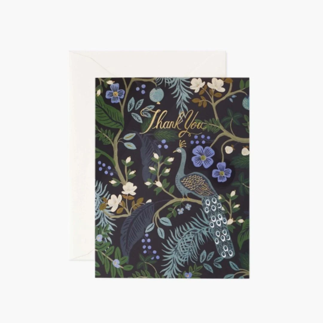 Peacock Thank You Card (Boxed Set of 8)