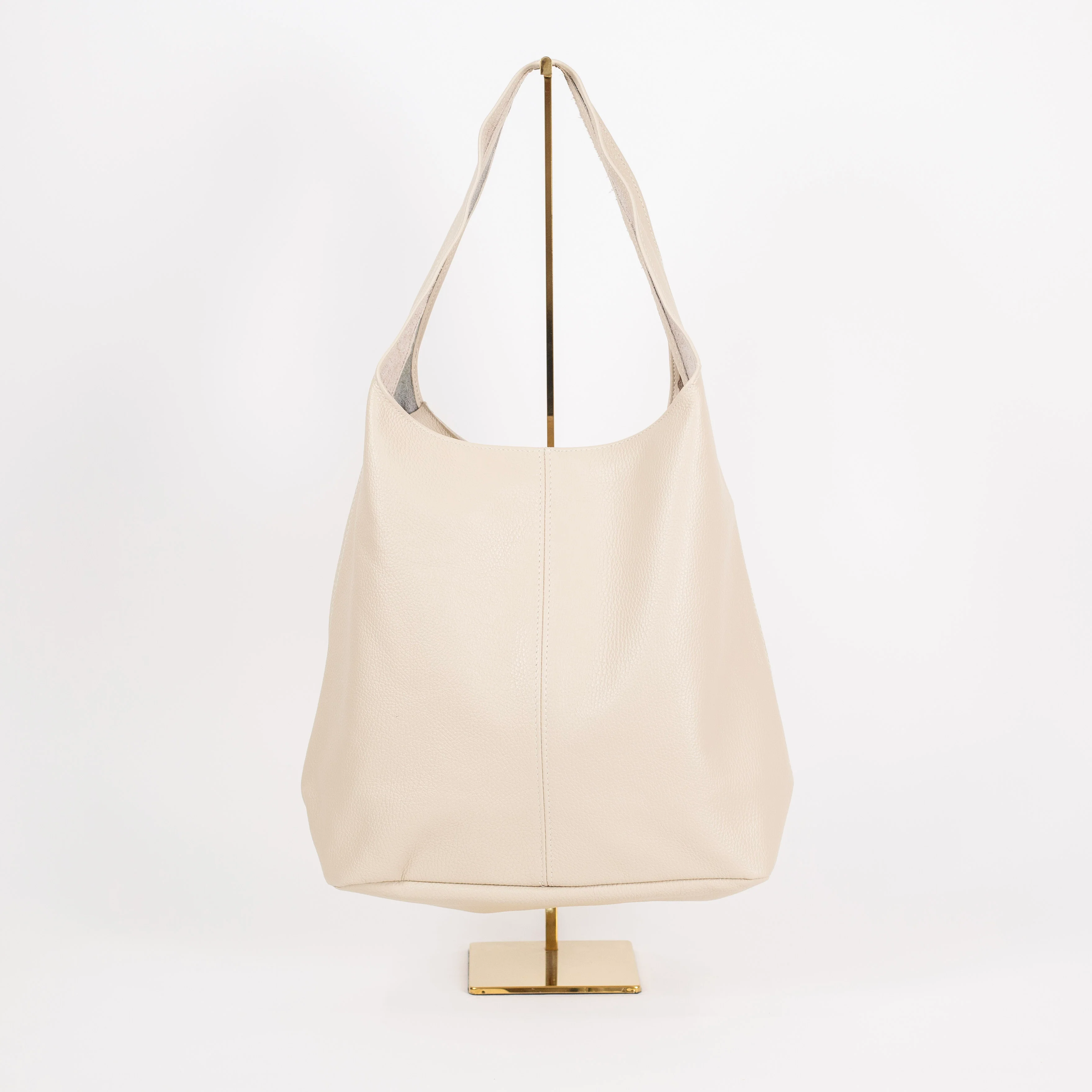 Pebbled Leather Shoulder Tote - Image 2