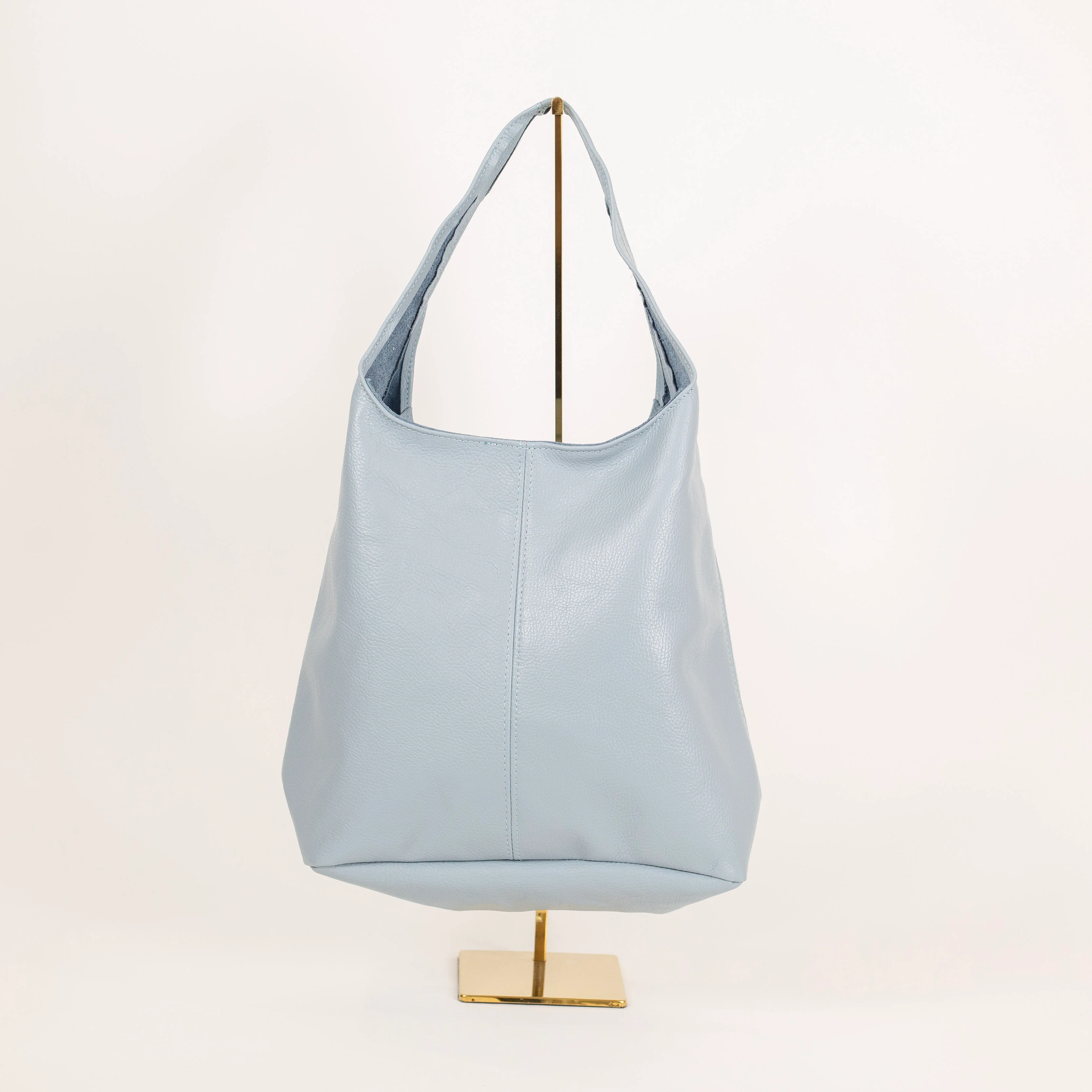 Pebbled Leather Shoulder Tote - Image 3