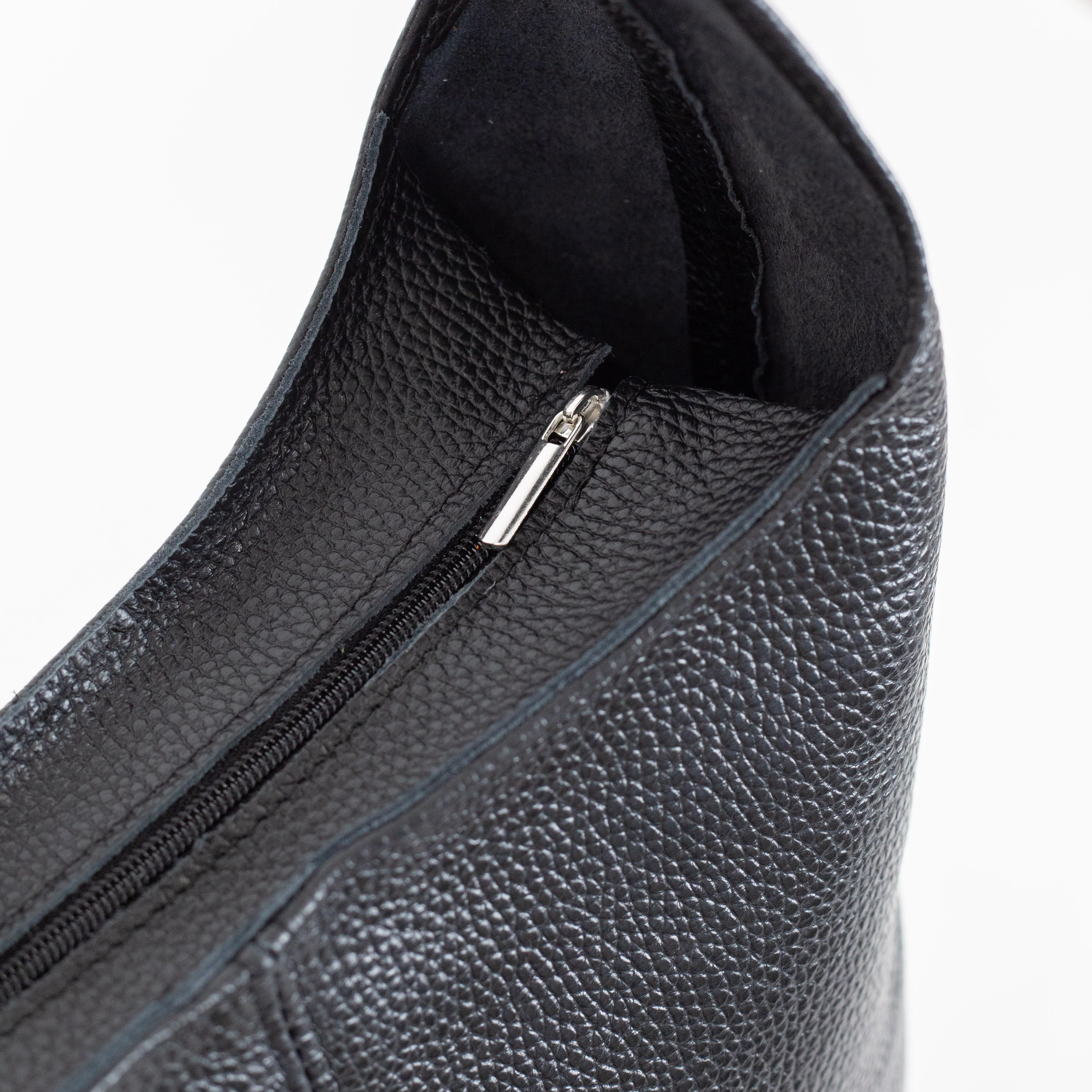Pebbled Leather Shoulder Tote - Image 5