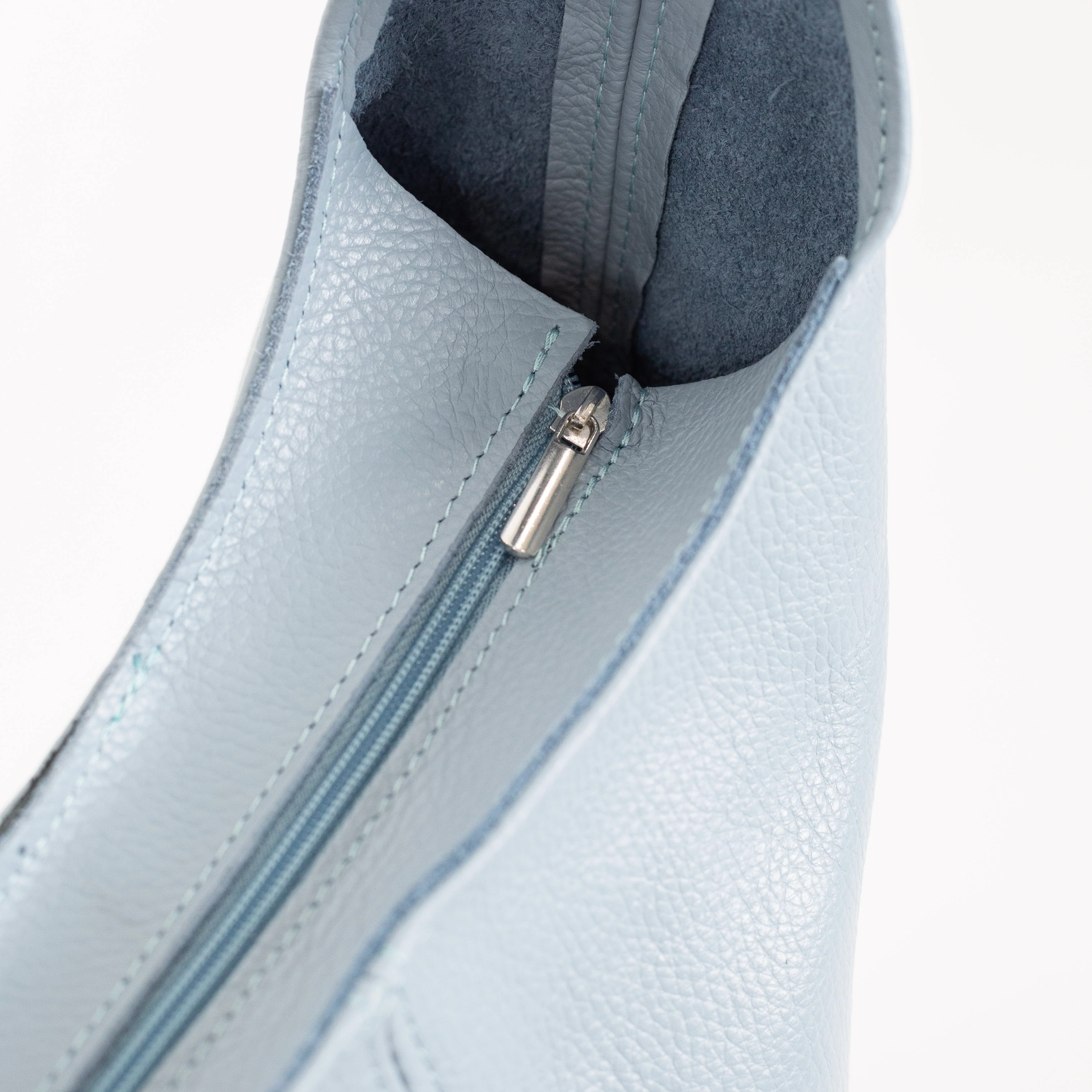 Pebbled Leather Shoulder Tote - Image 7