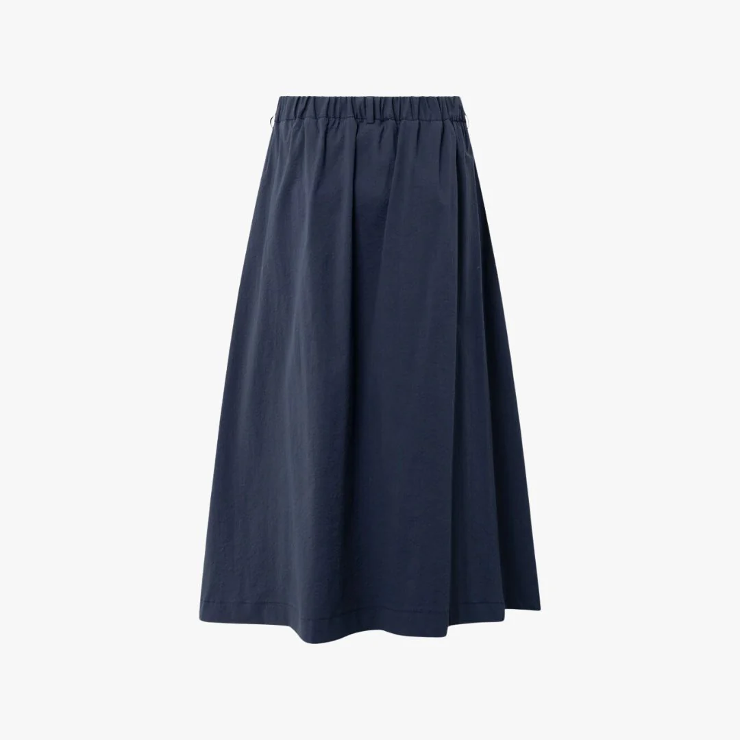 Pen Heavy Seersucker Skirt (Navy) - Image 2