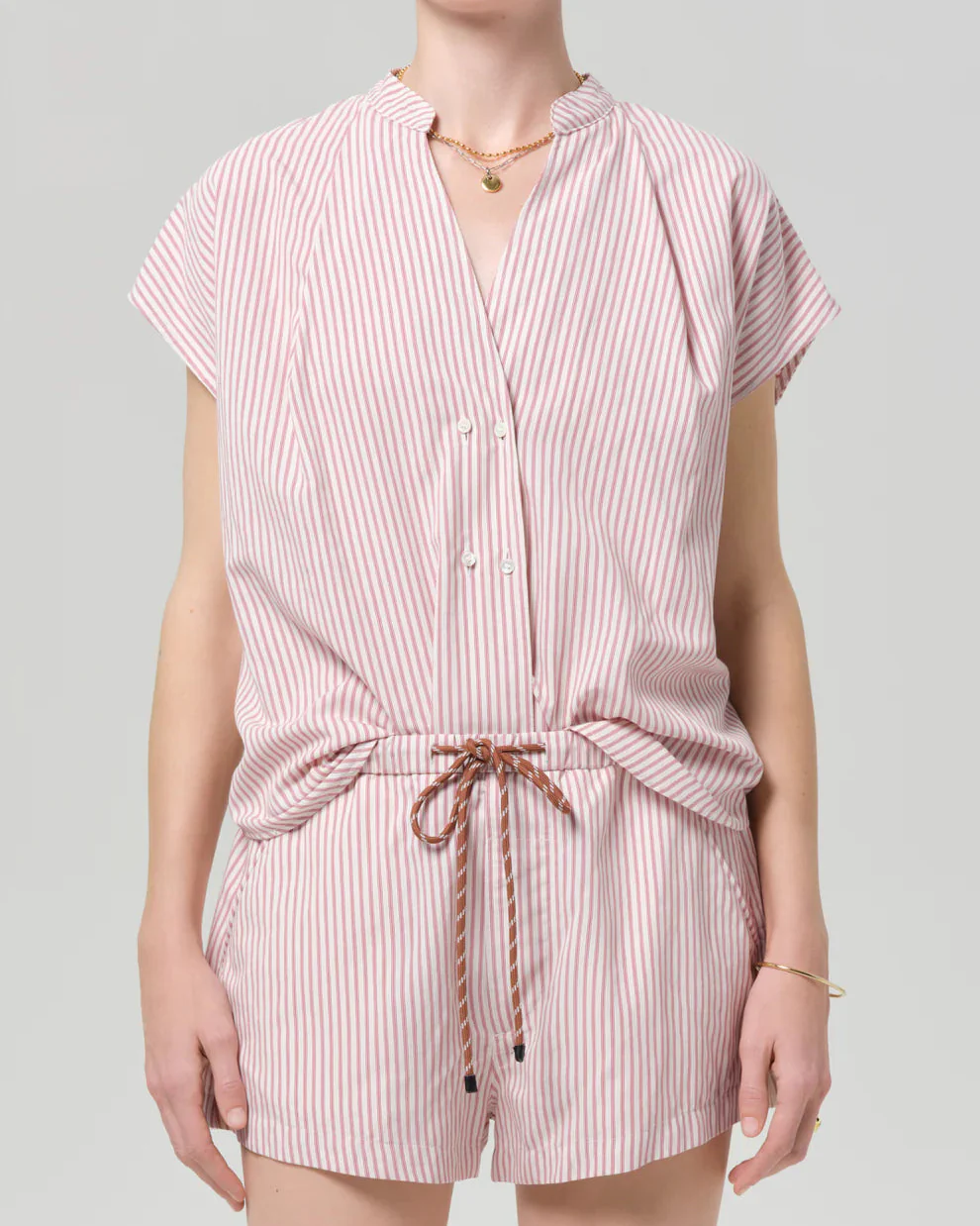 Penelope Blouse (Raspberry Stripe)
