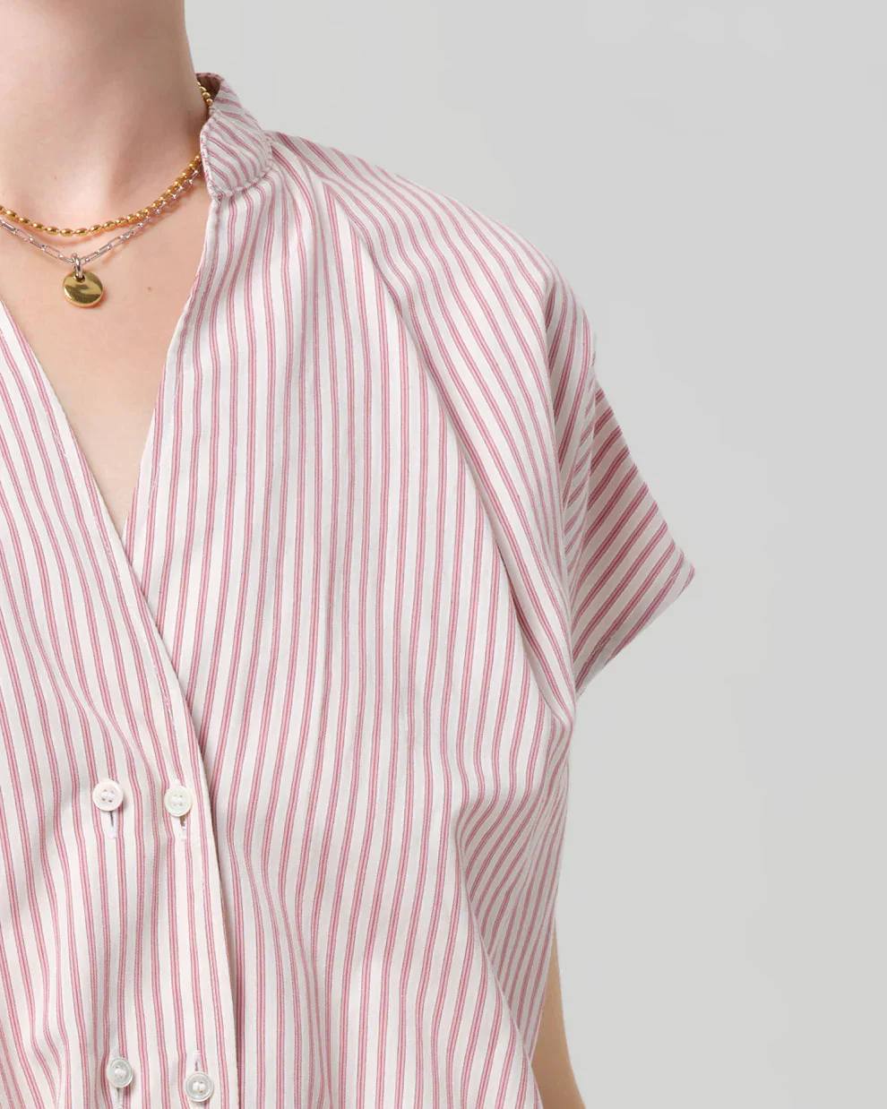 Penelope Blouse (Raspberry Stripe) - Image 4