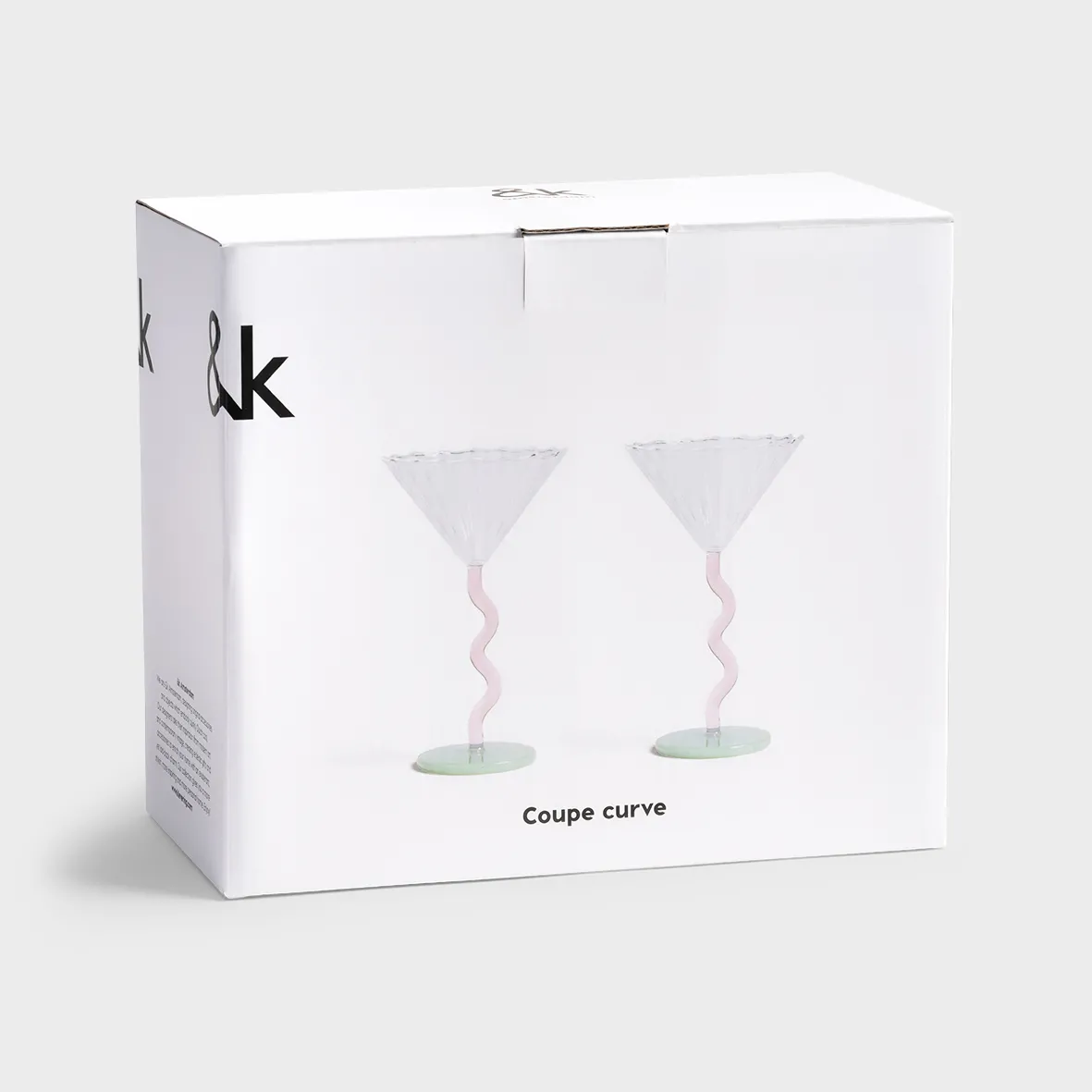 Coupe Curve Glasses | Set of 2 (Pink) - Image 4