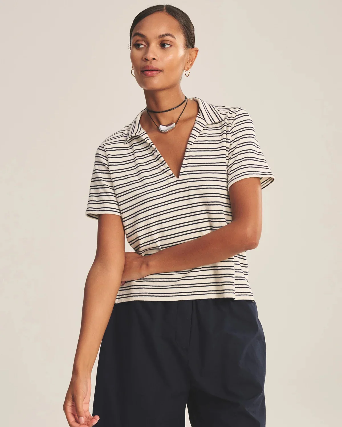 Perrin Top (Natural + Navy) - Image 3