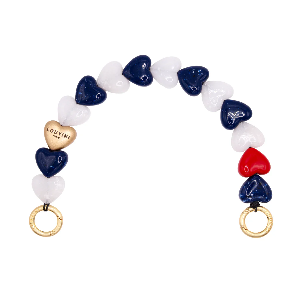 Petit Cuore Chain (White + Navy) - Image 3