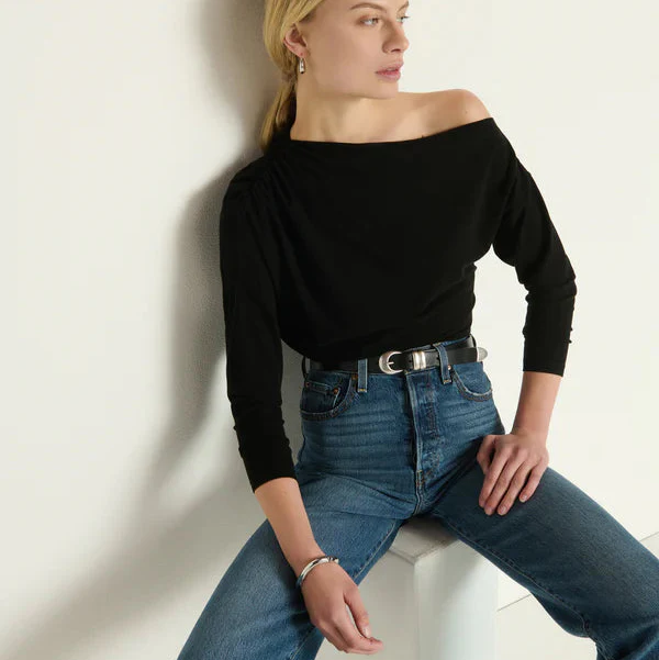 Pietra Off Shoulder Top (Jet Black)