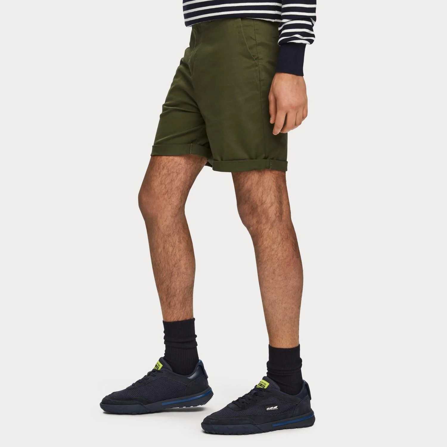 Pima Cotton Chino Shorts (Military Green)