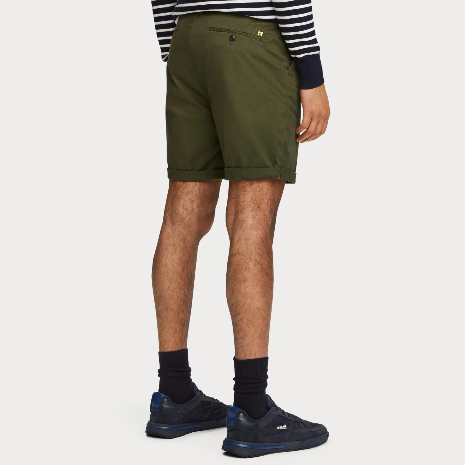 Pima Cotton Chino Shorts (Military Green) - Image 3