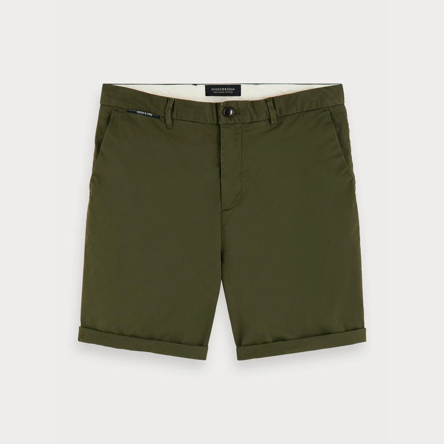 Pima Cotton Chino Shorts (Military Green) - Image 6