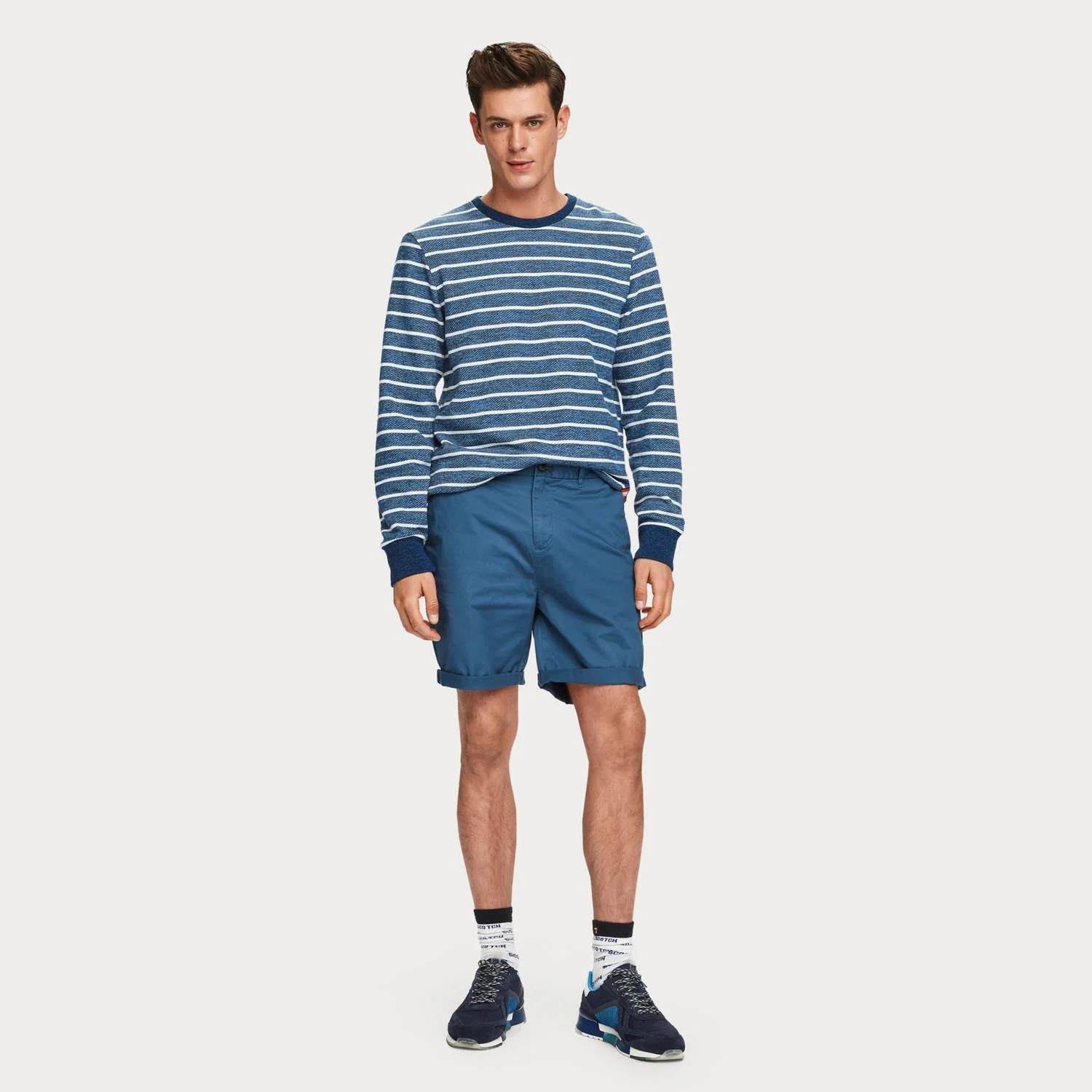 Pima Cotton Chino Shorts (Worker Blue) - Image 2