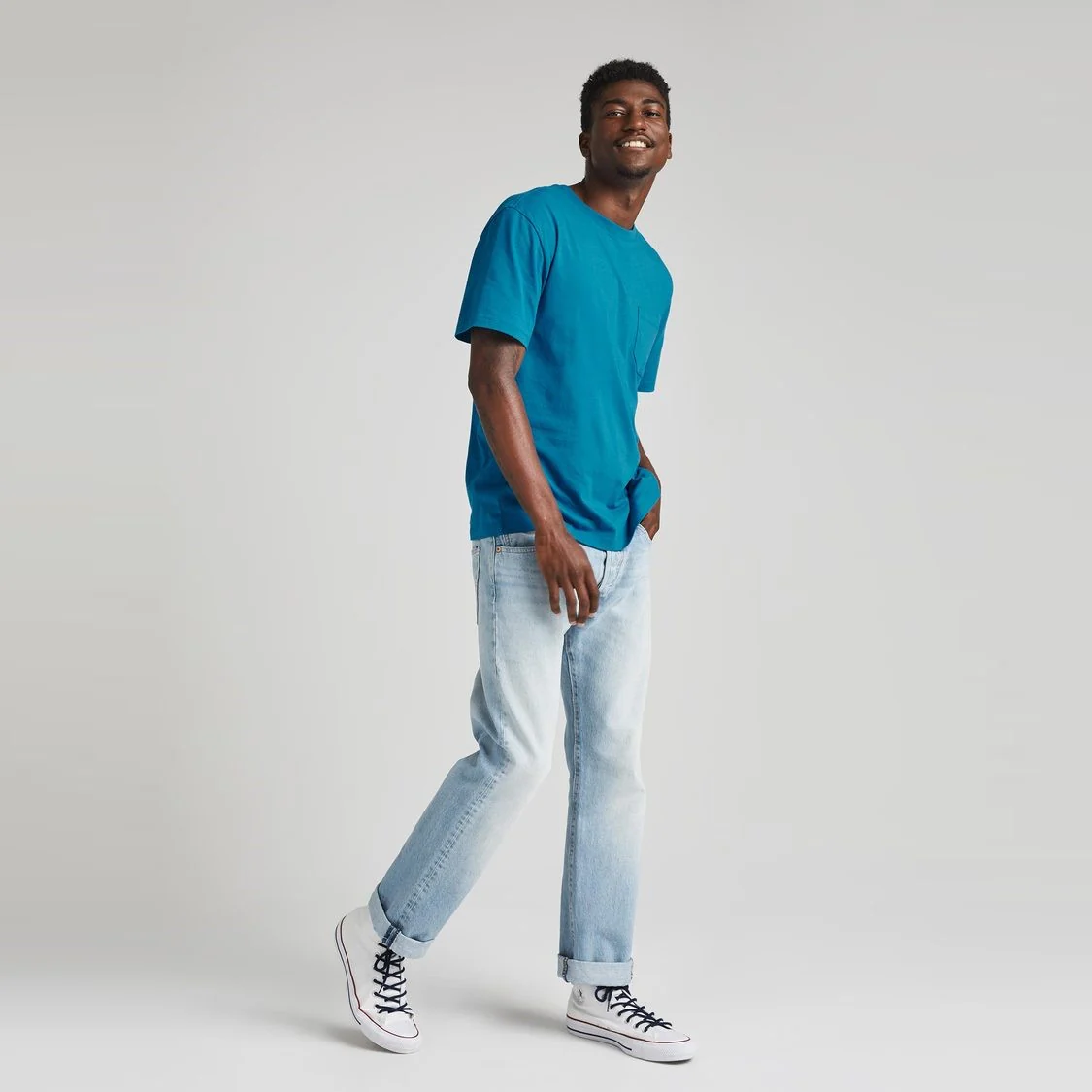 Pima Cotton Pocket Tee (Deep Sea)