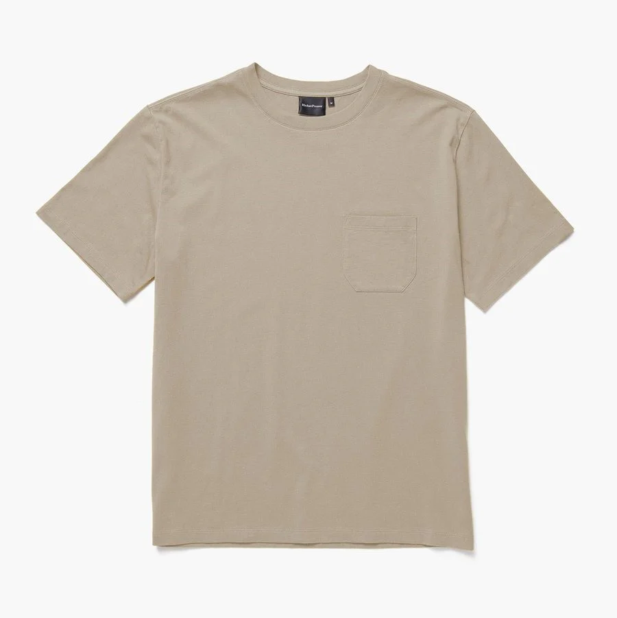Pima Cotton Pocket Tee (Warm Grey) - Image 4
