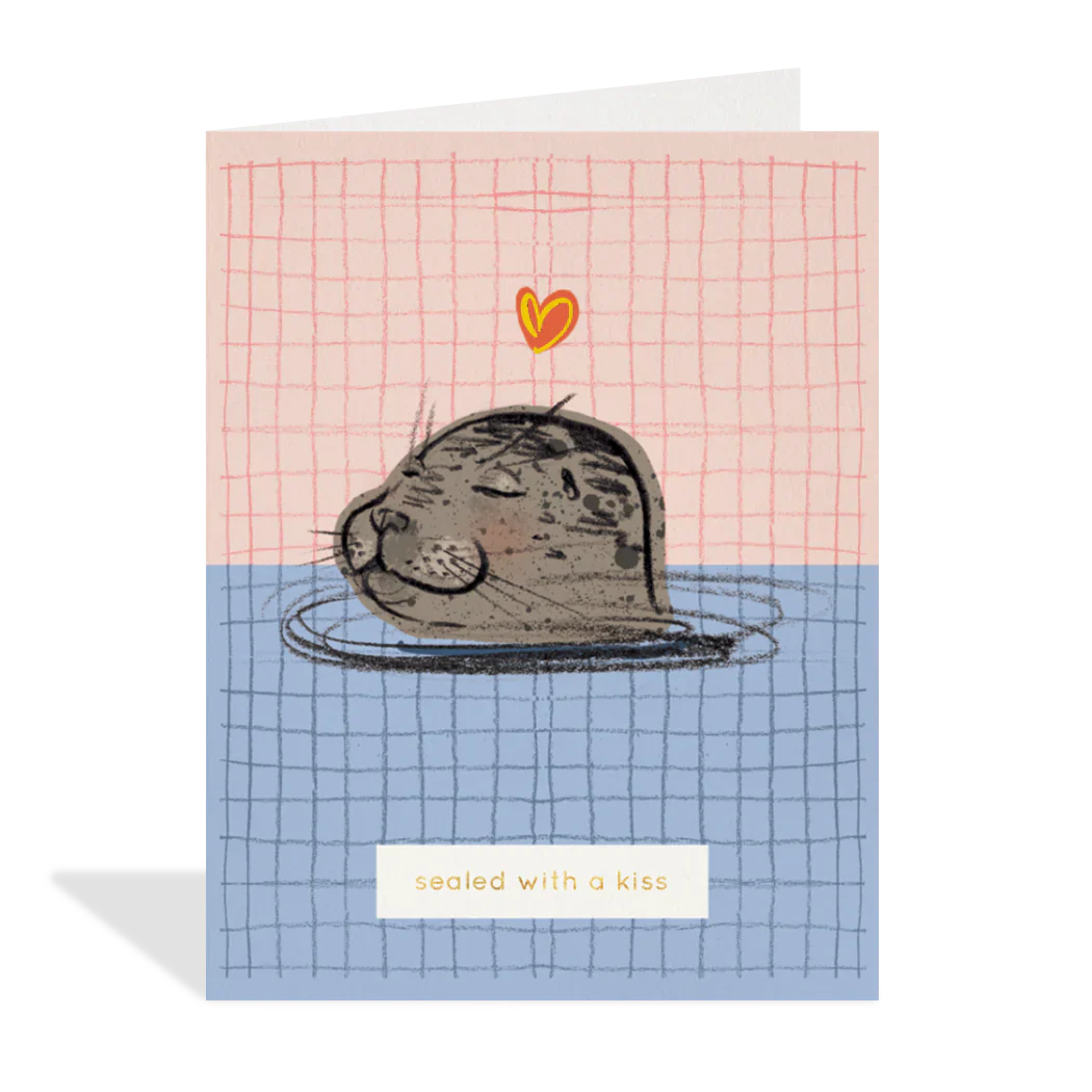 Seal Kiss Love Card
