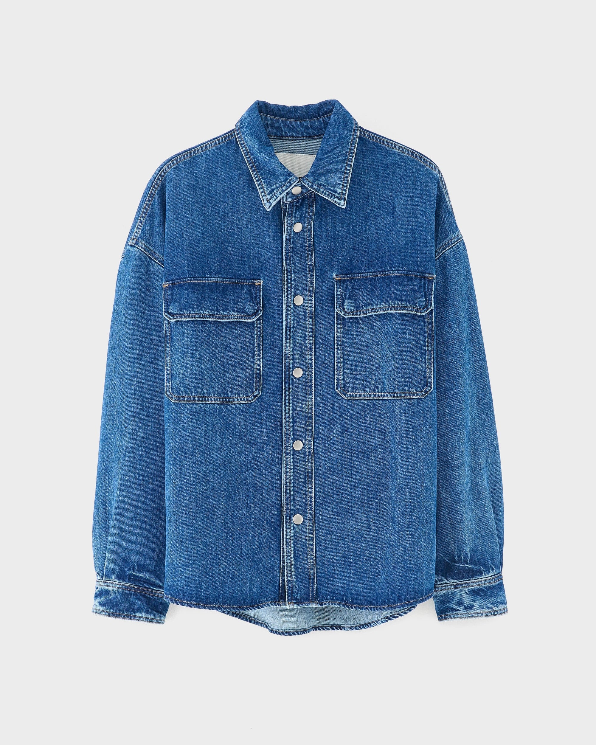 Poach Relaxed Overshirt (Md Blue Marble) - Image 5