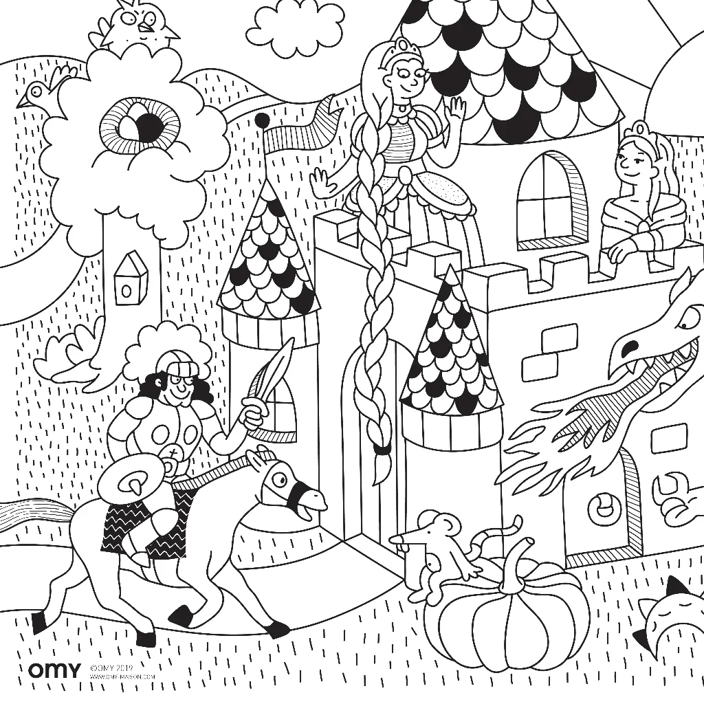 Pocket Colouring (Princesses + Dragon) - Image 3