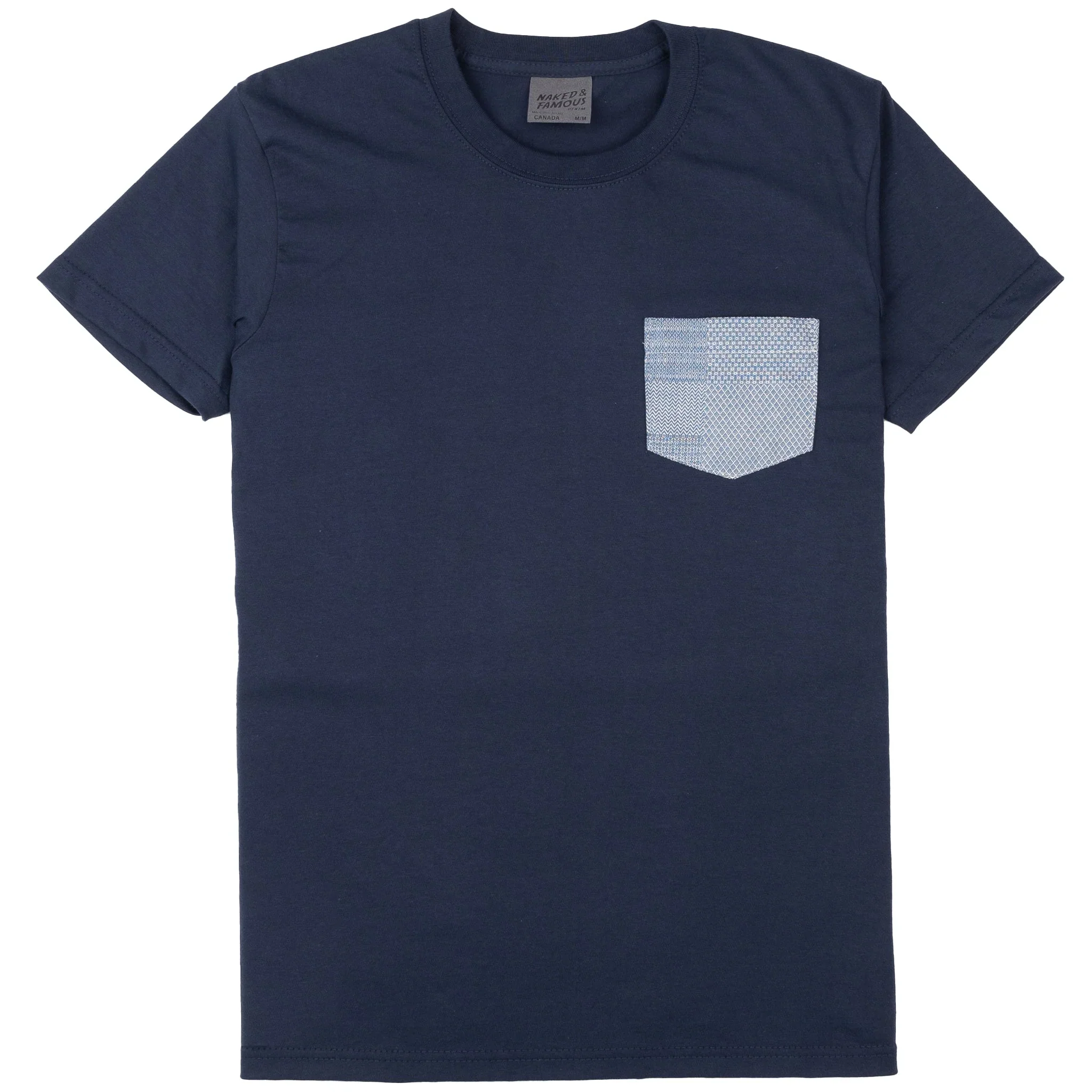 Pocket Tee (Navy + Dobby Patchwork + Pale Blue)