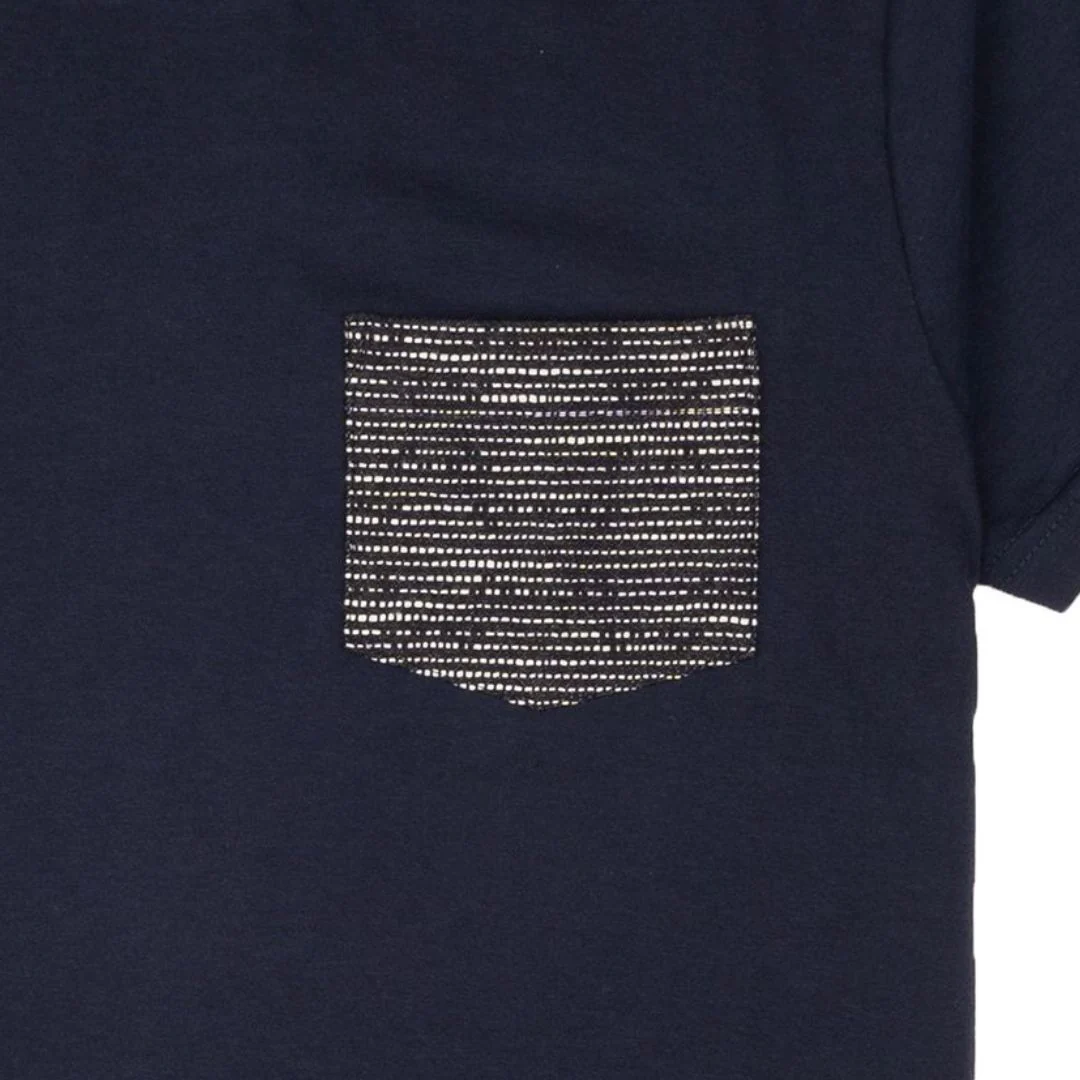 Pocket Tee (Navy + Slub Sashiko Denim) - Image 2