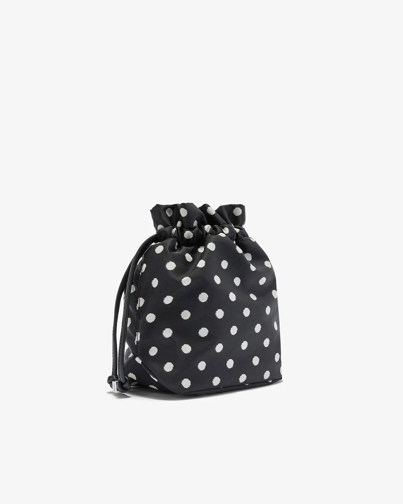 Printed Bou Bucket Pouch with Dots (Black) - Image 2