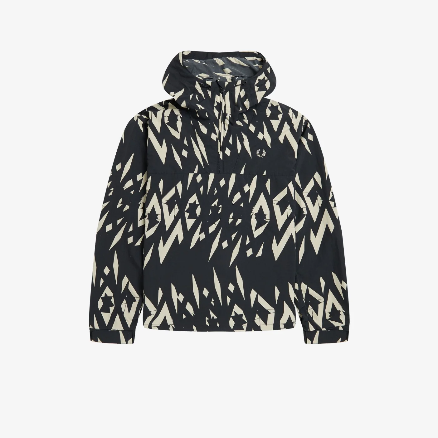 Printed Half Zip Jacket (Black) - Image 2