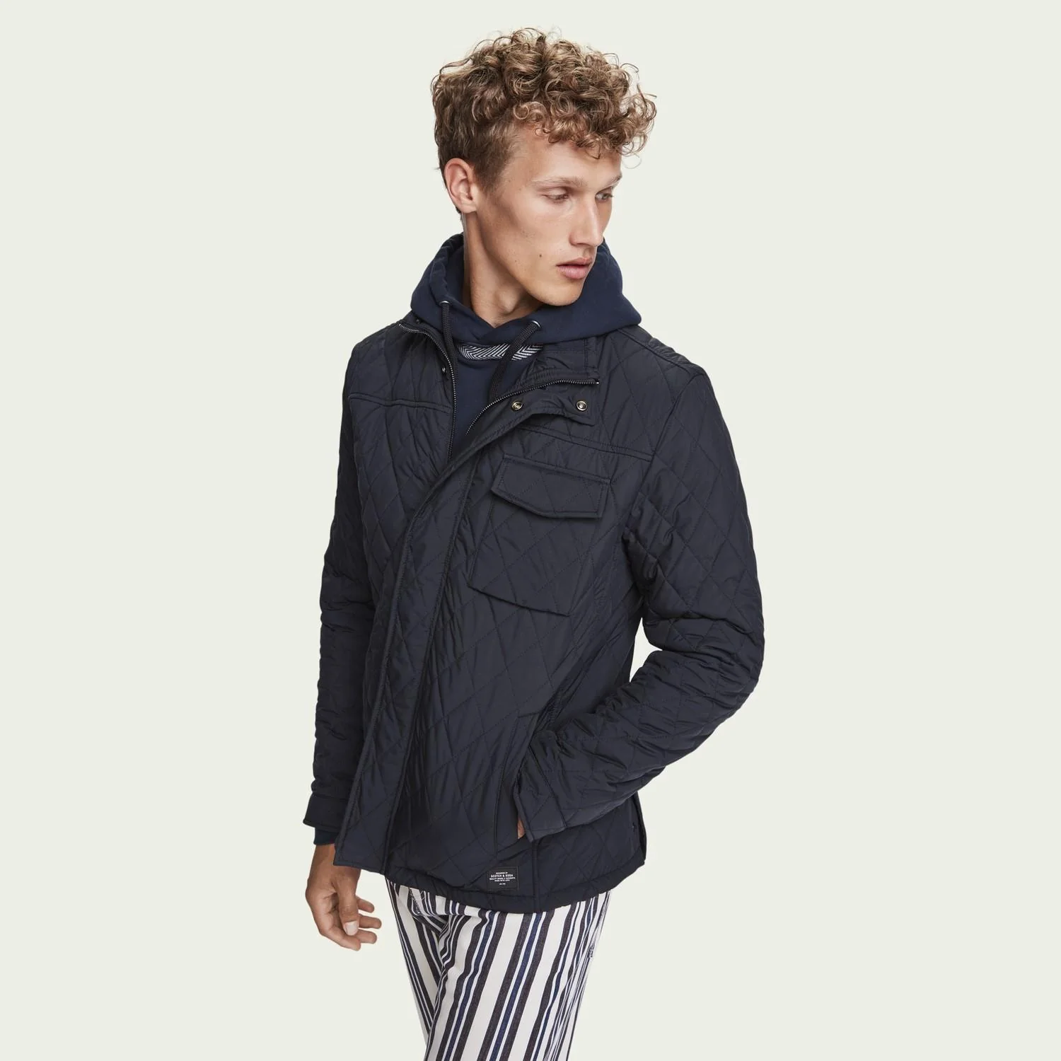 Quilted Jacket (Navy) - Image 4