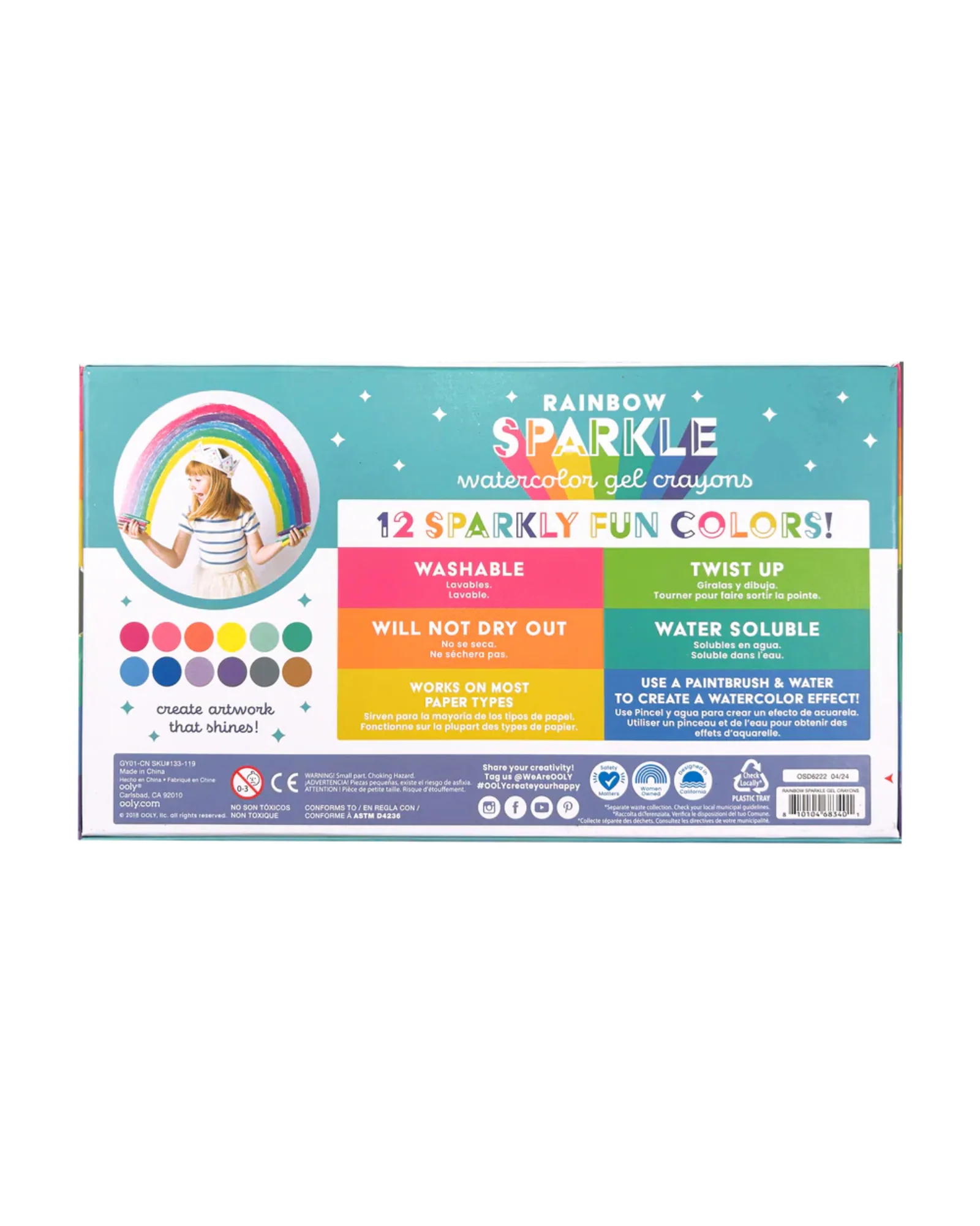 Rainbow Sparkle: Watercolor Gel Crayons - Image 4