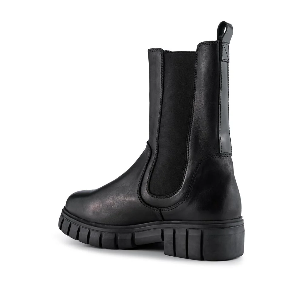 Rebel Chelsea High Leather Boot (Black) - Image 2