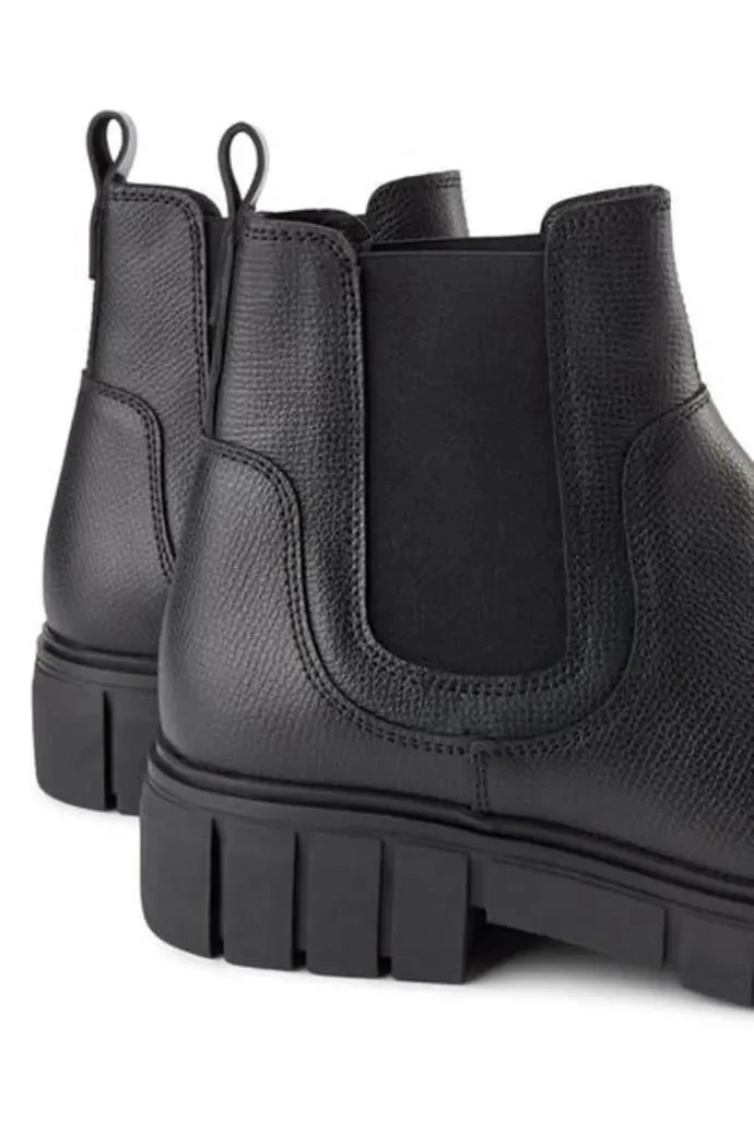 Rebel Chelsea Warm Leather Boot (Black) - Image 3