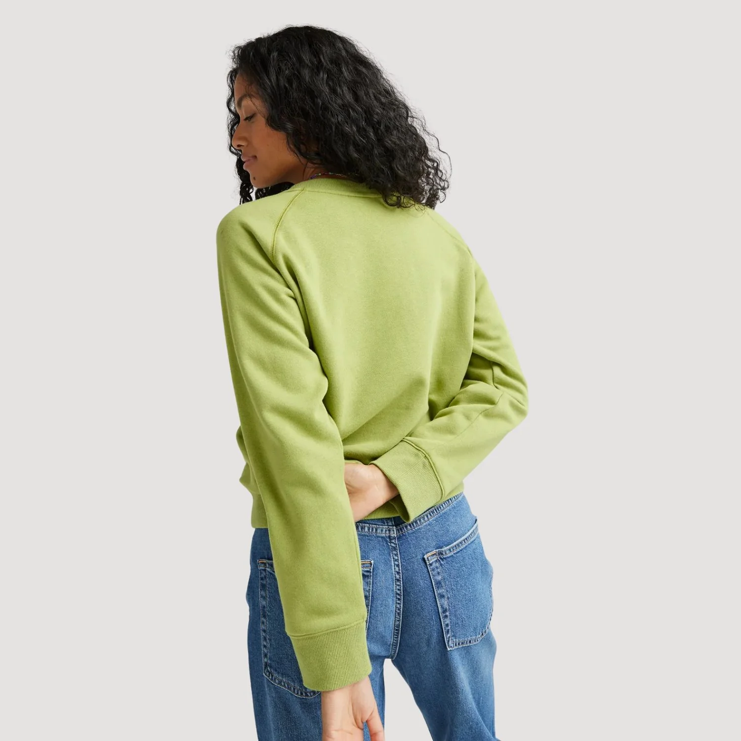 Recycled Fleece Sweatshirt (Green Lawn) - Image 2