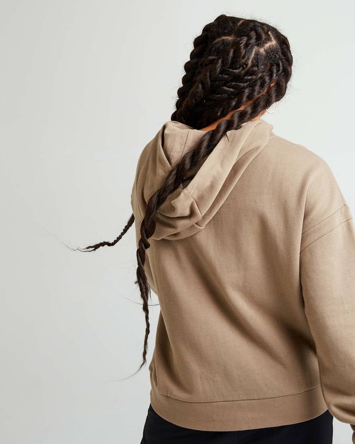 Recycled Fleece Hoodie (Warm Grey) - Image 4