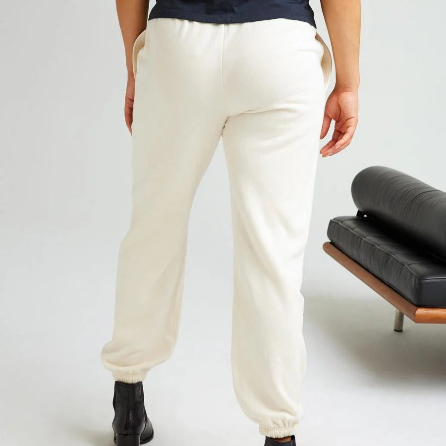 Recycled Fleece Sweatpants (Bone) - Image 3
