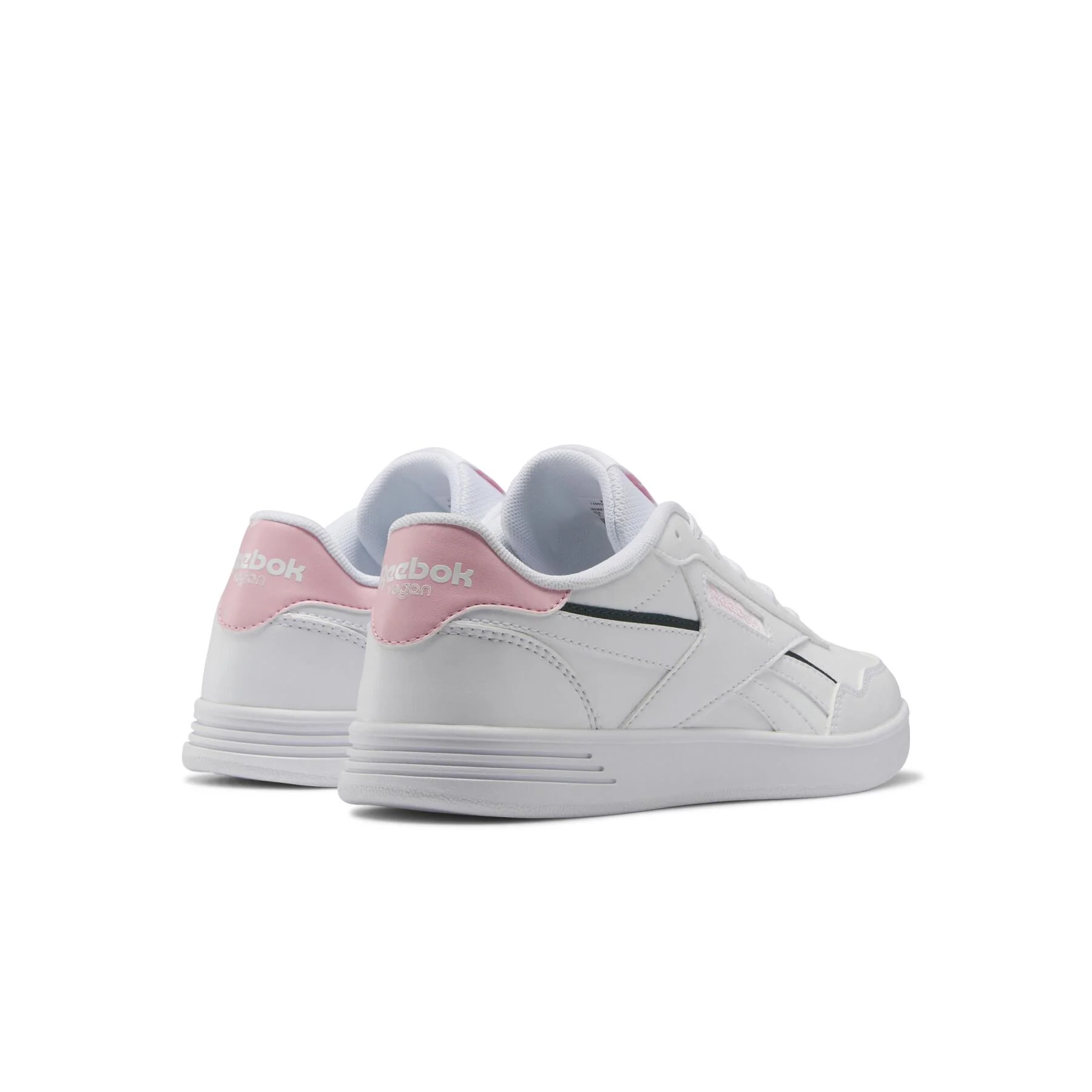 Reebok Court Advance Vegan (Ftw White + Pink + Green) - Image 4